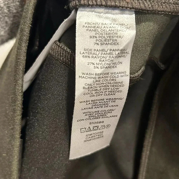 NWT LOFT High Rise Faux Suede Leggings Dark Caper Olive Green Large Gold Zipper - Picture 9 of 9